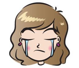 small eye woman sticker #14343087