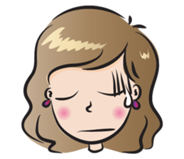 small eye woman sticker #14343088