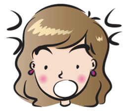 small eye woman sticker #14343089