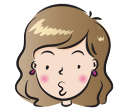 small eye woman sticker #14343090