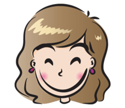 small eye woman sticker #14343091