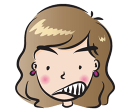 small eye woman sticker #14343094