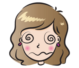 small eye woman sticker #14343095