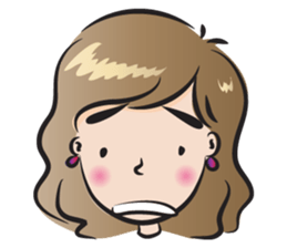 small eye woman sticker #14343096