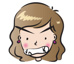 small eye woman sticker #14343098