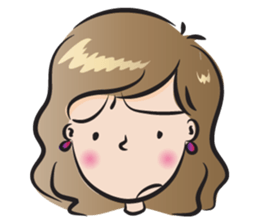 small eye woman sticker #14343099