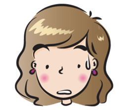 small eye woman sticker #14343100