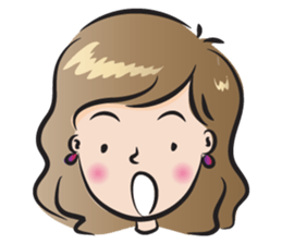 small eye woman sticker #14343101