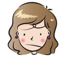 small eye woman sticker #14343104