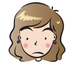 small eye woman sticker #14343106