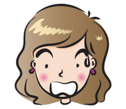 small eye woman sticker #14343107