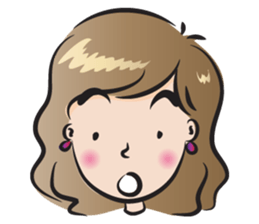 small eye woman sticker #14343108