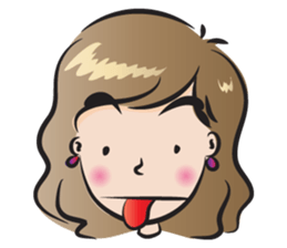 small eye woman sticker #14343110