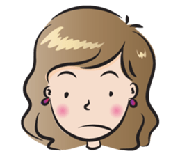 small eye woman sticker #14343112