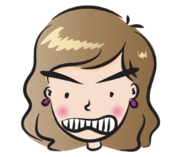 small eye woman sticker #14343113