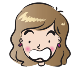 small eye woman sticker #14343114