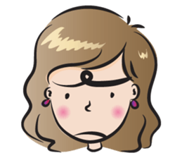 small eye woman sticker #14343115