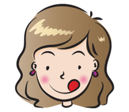 small eye woman sticker #14343117