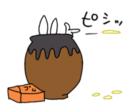 The rabbit which can be used moderately sticker #14343537