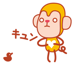 Sticker of a cute monkey 3 sticker #14344436