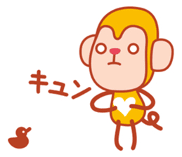Sticker of a cute monkey 3 sticker #14344436