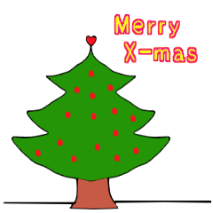 Sticker of Christmas and New year