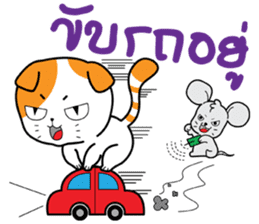 Scottish Fold and Indy mouse sticker #14345278