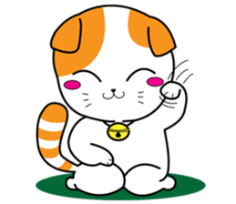 Scottish Fold and Indy mouse sticker #14345304