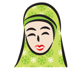 green scarf girl sticker #14346000