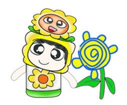 Mr. Tamura and flower ..^^ sticker #14346794
