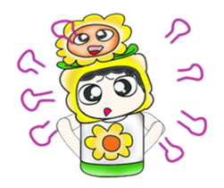 Mr. Tamura and flower ..^^ sticker #14346796