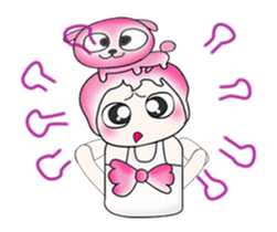 ...Mr. Kago and dog pink..^^ sticker #14347116