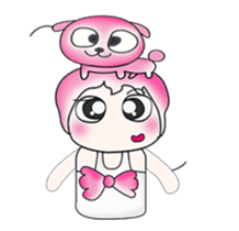 ...Mr. Kago and dog pink..^^ sticker #14347122