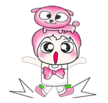...Mr. Kago and dog pink..^^ sticker #14347123