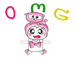 ...Mr. Kago and dog pink..^^ sticker #14347133