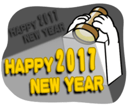 Stand up J tofu-XMAS&happy new year sticker #14348455