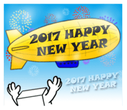 Stand up J tofu-XMAS&happy new year sticker #14348461