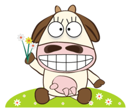 The Lovely Dairy Cow, in Actions sticker #14349234