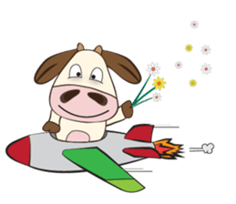 The Lovely Dairy Cow, in Actions sticker #14349246