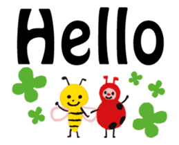 Happy Bee & Ladybird sticker #14349777