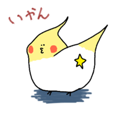 cockatiel and Java sparrow2(surreal) sticker #14350392
