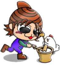 Acorn boy "DAN"HAPPY NEW YEARS sticker #14351551