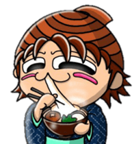 Acorn boy "DAN"HAPPY NEW YEARS sticker #14351560