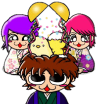 Acorn boy "DAN"HAPPY NEW YEARS sticker #14351561