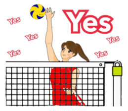 woman volleyball2 sticker #14352193