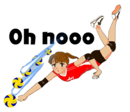 woman volleyball2 sticker #14352210