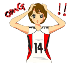 woman volleyball2 sticker #14352211