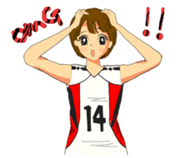 woman volleyball2 sticker #14352211