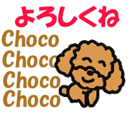 Sticker of dog "Choco" sticker #14352357