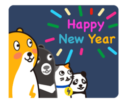 2017 Power Bear Happy New Year sticker #14352399